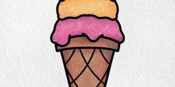 Ice Cream Easy Drawings For 2 Years Old | Drawing Tutorial